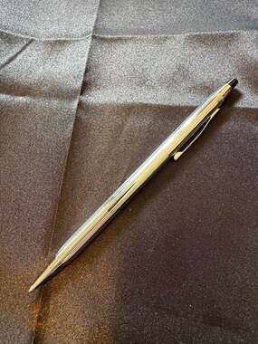 Vintage Cross Classic Century Silver Tone Chrome Ballpoint Pen USA